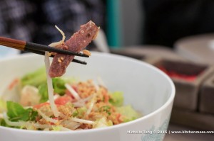 Foxtail and Broomcorn Beef Salad – a Vietnaese inspired salad in lemon grass dressing with shredded beef